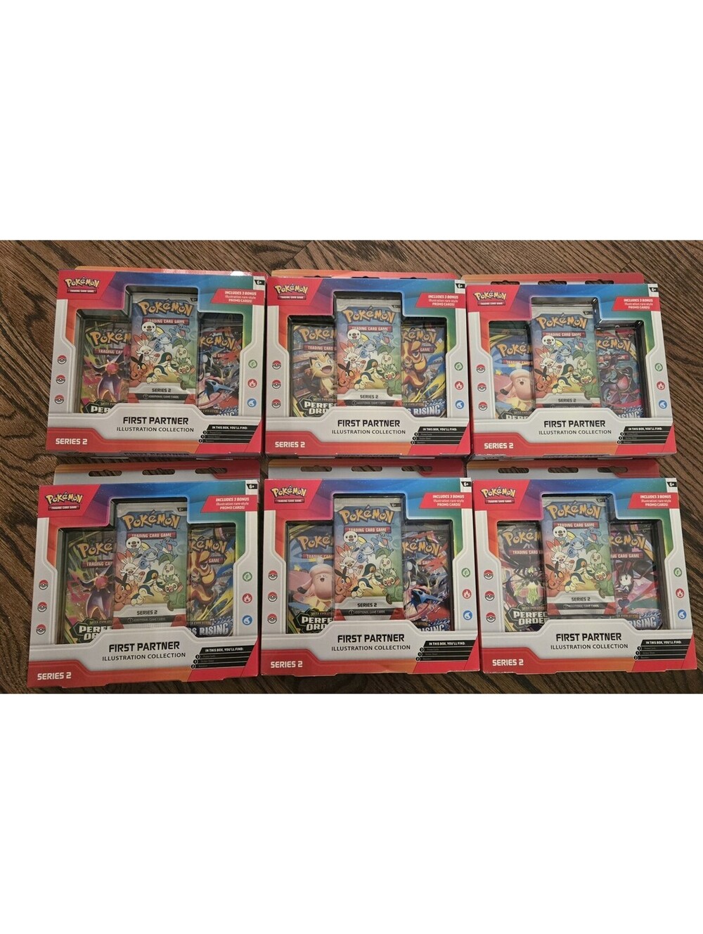 Lot of Qty 6 - Pokemon First Partner Series 2 Illustration Collection - Sealed